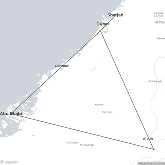 tourhub | Today Voyages | Once Upon A Time... There Were Two Emirates 4* | Tour Map