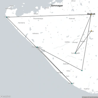 tourhub | Agora Voyages | Sacred Temple & Gir National Park Expedition | Tour Map