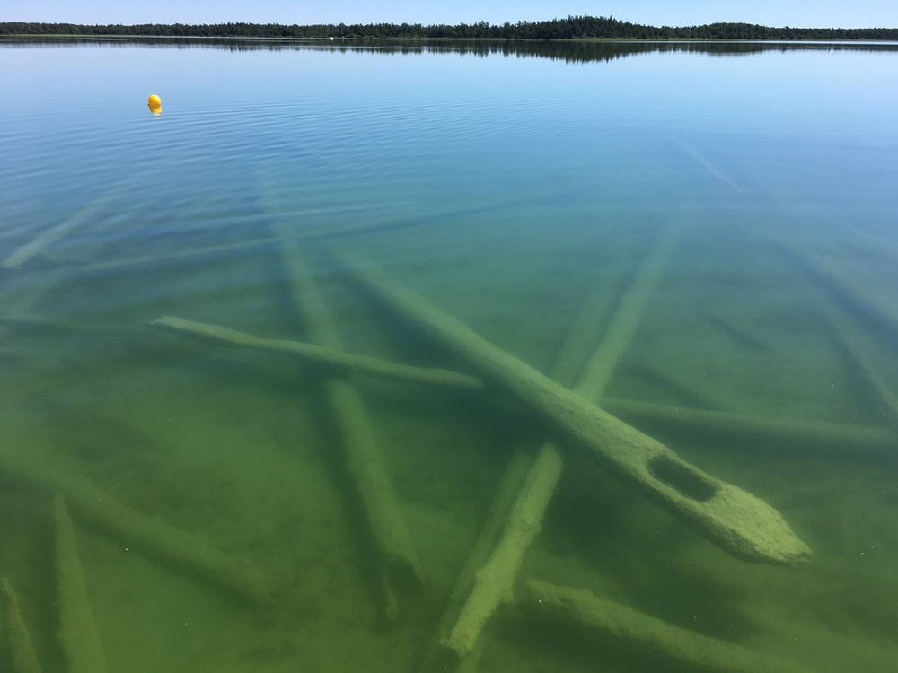 Under kulturarvsdagarna kan du följa med på en båttur till bulverket i Tingstäde tillsammans med Peter dágnan. 