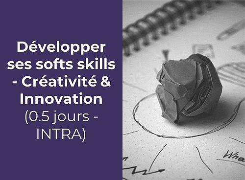 Représentation de la formation : Développer ses softs skills - Créativité & Innovation (0.5 jours - INTRA)