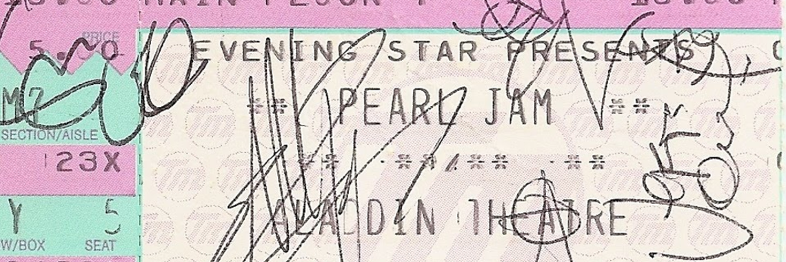 Pearl-jam-ticket-stubs | Collectionzz