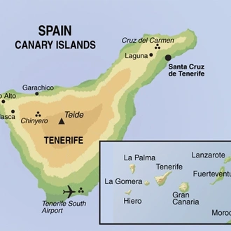 tourhub | Exodus | Contrasts of Tenerife Walk | Tour Map
