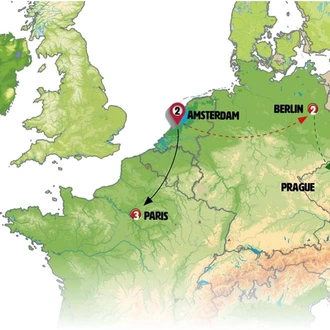 tourhub | Europamundo | Amsterdam and Berlin | Tour Map