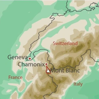 tourhub | World Expeditions | Mont Blanc Ascent | Tour Map