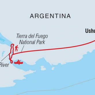 tourhub | Intrepid Travel | Ushuaia Short Break  | Tour Map