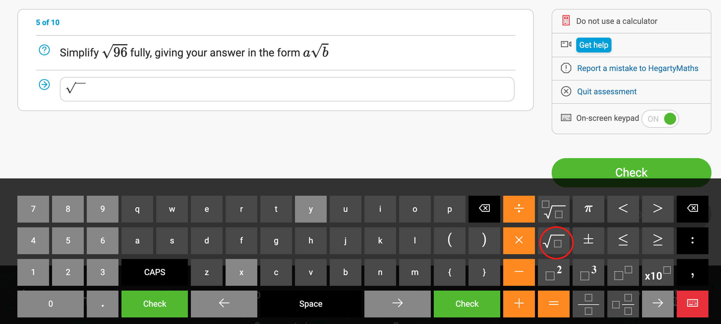 How To Make Cube Root On Keyboard