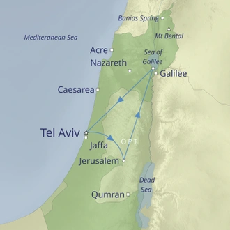 tourhub | Cox & Kings | Treasures of Israel | Tour Map