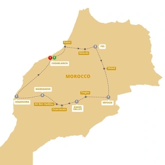 tourhub | Trafalgar | Best of Morocco | Tour Map