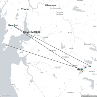 tourhub | Agora Voyages | Mumbai to Sahyadri Retreat: Lonavala & Khandala Tour | Tour Map