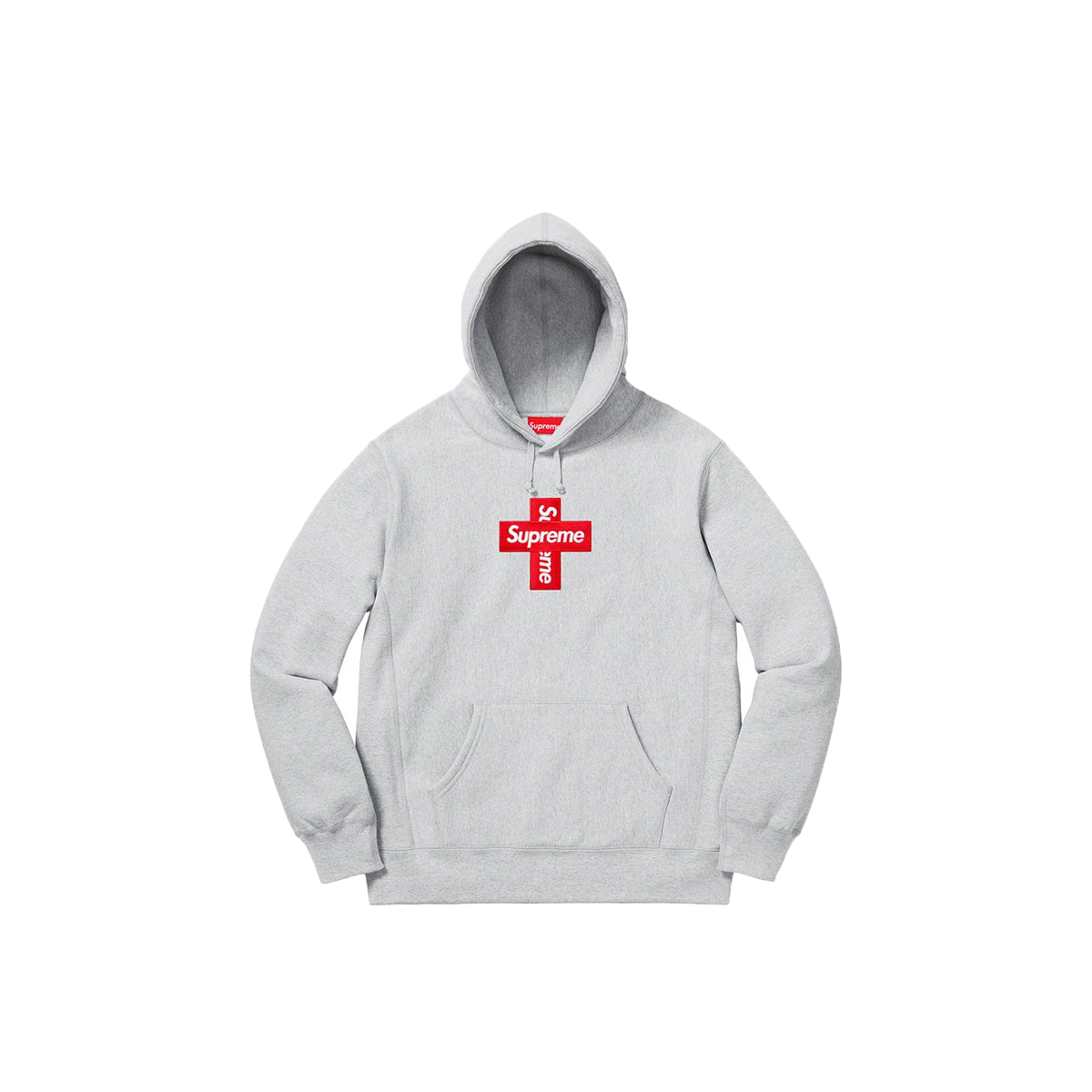 Supreme Cross Box Logo Hooded Sweatshirt Heather Grey (FW20) | FW20 - KLEKT