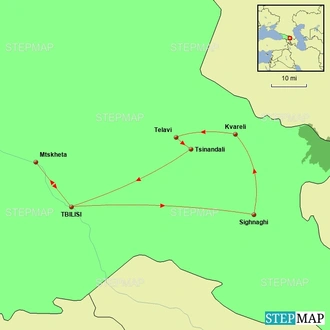 tourhub | Undiscovered Destinations | Georgia - The Cradle of Winemaking | Tour Map