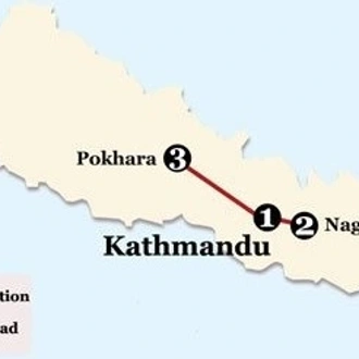 tourhub | Nepal Tour and Trekking Service | 7 Days Scenic Nepal Tour | Tour Map