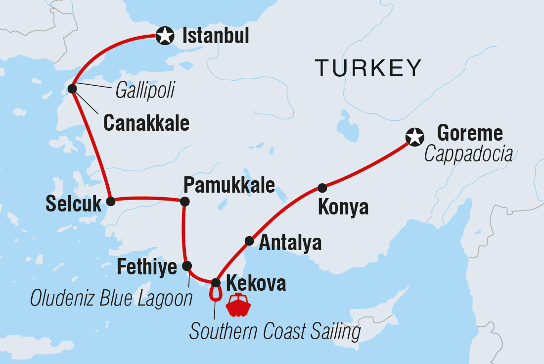 tourhub | Intrepid Travel | Turkey Uncovered | Tour Map