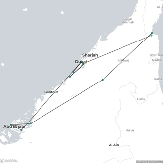 tourhub | Daytur Tourism | Classic Dubai 6 Days / 5 Nights Package | Tour Map