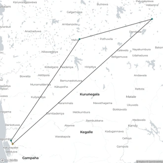 tourhub | Ran Lanka Tour Holidays (pvt) Ltd | Ayurveda Tour 7 Days (wellness Tour 7Days) | Tour Map