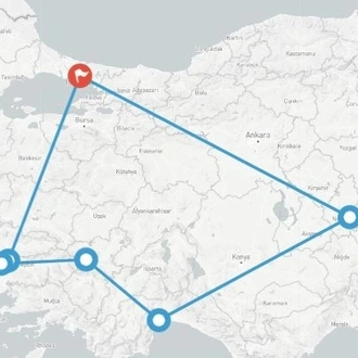 tourhub | City Of Sultans | Grand Turkey Tour *Deluxe Package | Tour Map