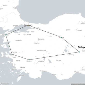 tourhub | ESKAPAS | Anatolian Civilizations (Small Group) | Tour Map