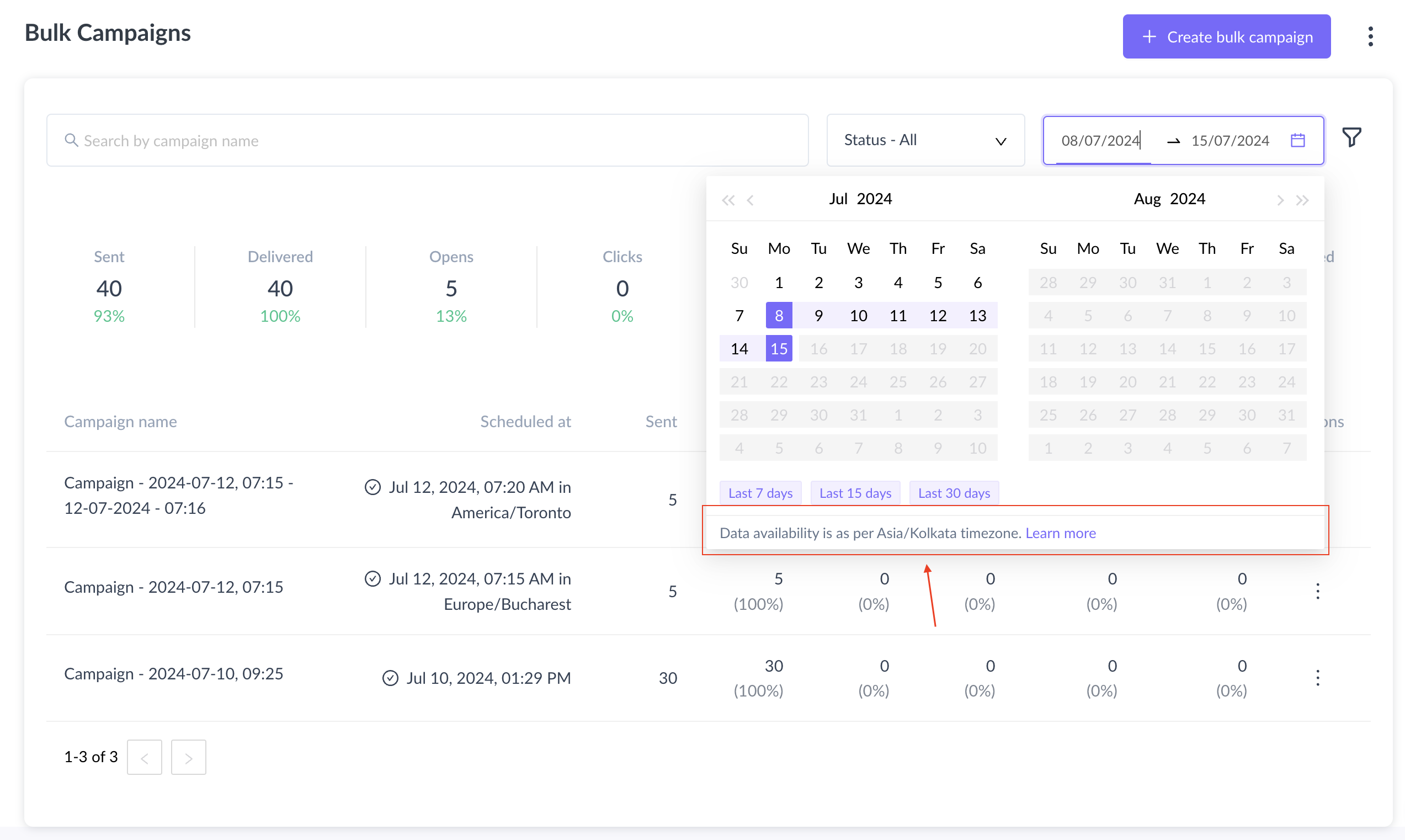 Understanding timezone for your campaigns