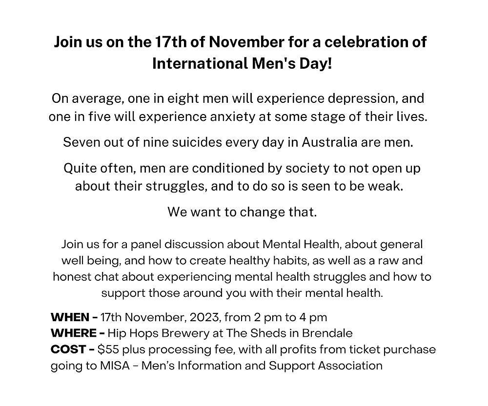 International Men's Day - event info