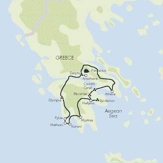 tourhub | Exodus Adventure Travels | Highlights of Ancient Greece | Tour Map