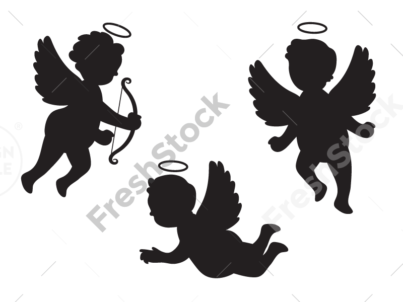 Objects - Cute Angel Silhouette – FreshStock