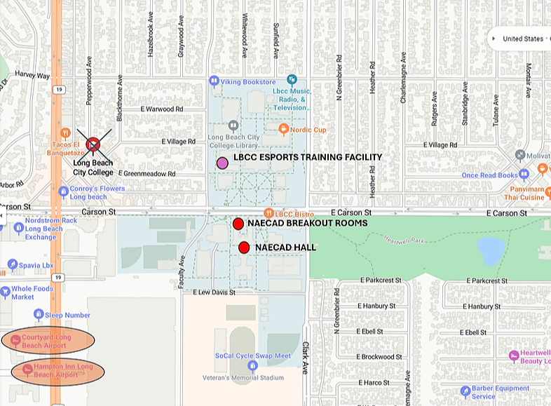 NAECAD Regional Clinic: Los Angeles Venue Map