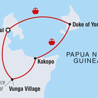 tourhub | Intrepid Travel | Papua New Guinea Expedition: Firedance Festival | Tour Map