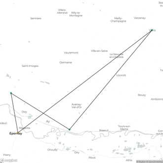 tourhub | Exodus Adventure Travels | Walking The Vineyards of Champagne - Deluxe | Tour Map