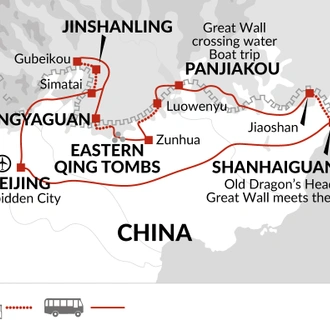 tourhub | Explore! | Walk the Great Wall of China | Tour Map