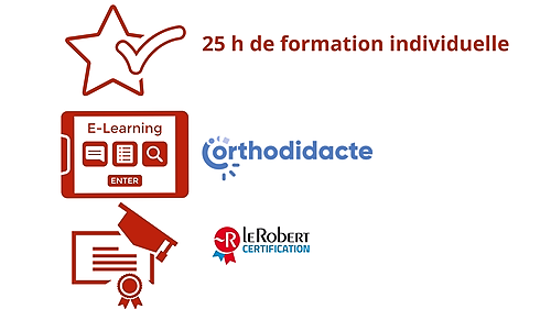 Représentation de la formation : Maîtriser la grammaire et l'orthographe pour des écrits professionnels de qualité - 25 h - Formation individuelle