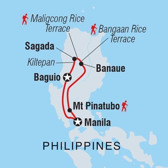 tourhub | Intrepid Travel | Northern Philippines Highlights | Tour Map