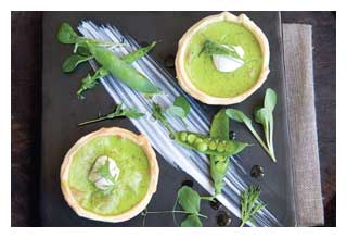 Pea and ham tarts