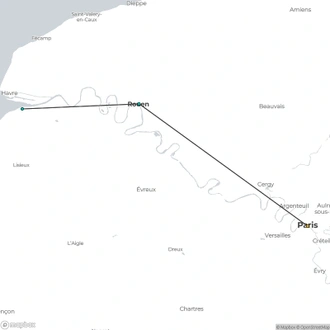 tourhub | CroisiEurope Cruises | Cruise Festival: French Cuisine and Impressionism on the Seine River | Tour Map