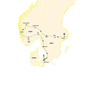 tourhub | Costsaver | Highlights of Scandinavia | Tour Map