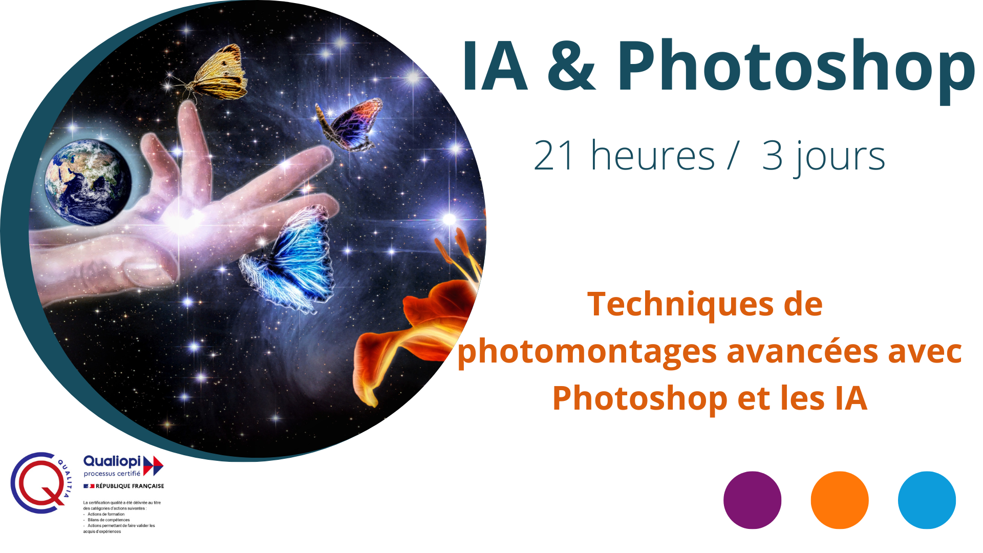 Représentation de la formation :  IA & Photoshop : Techniques de photomontages avancées