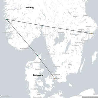 tourhub | Expat Explore Travel | Scandinavian Escape Christmas | Tour Map