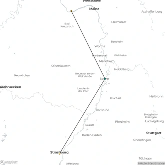 tourhub | CroisiEurope Cruises | Christmas Markets along the Rhine (port-to-port package) | Tour Map