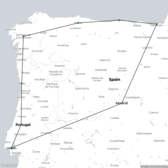 tourhub | ESKAPAS | Northern Spain and Portugal | Tour Map