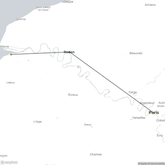 tourhub | CroisiEurope Cruises | Parisian New Year on the Seine (port-to-port cruise) | Tour Map