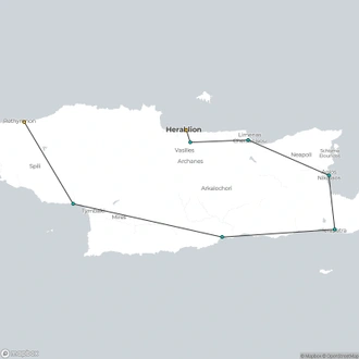 tourhub | Exodus Adventure Travels | Cycling the Coast of Eastern Crete | Tour Map