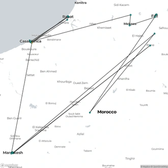 tourhub | Today Voyages | Imperial cities from Casablanca XM24-01 ANG | Tour Map