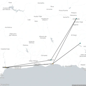 tourhub | Travel Department | Nerja, Granada & The Costa del Sol | Tour Map