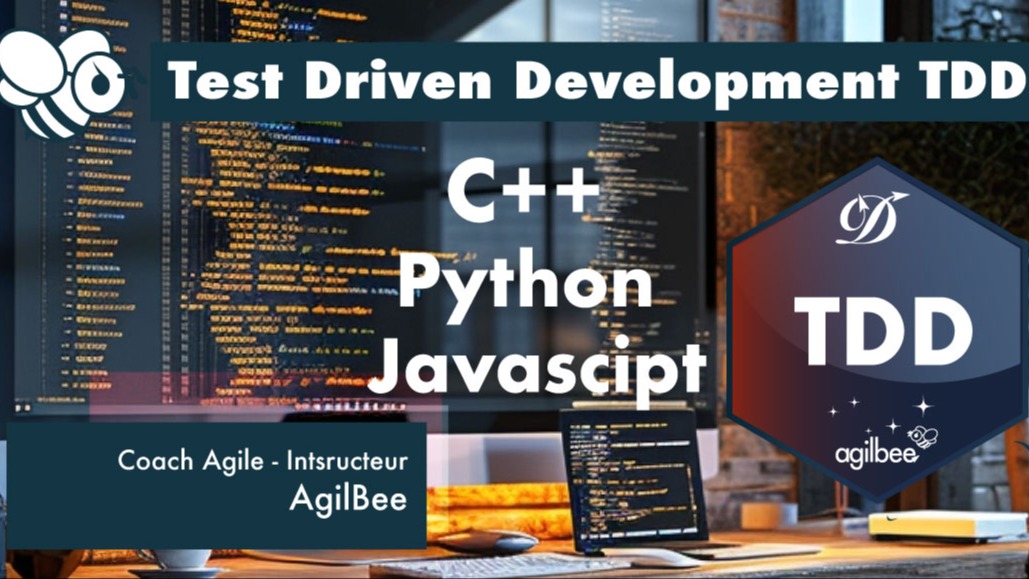 Représentation de la formation : Test Driven Development TDD en C++, Python et Javascript