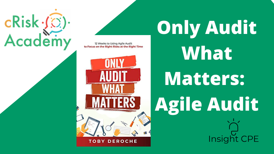 Only Audit What Matters: 12 Weeks to Using Agile Audit to Focus on the