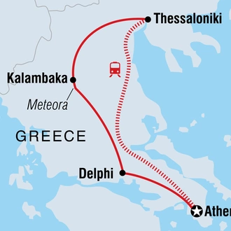 tourhub | Intrepid Travel | Mainland Greece Discovery | Tour Map