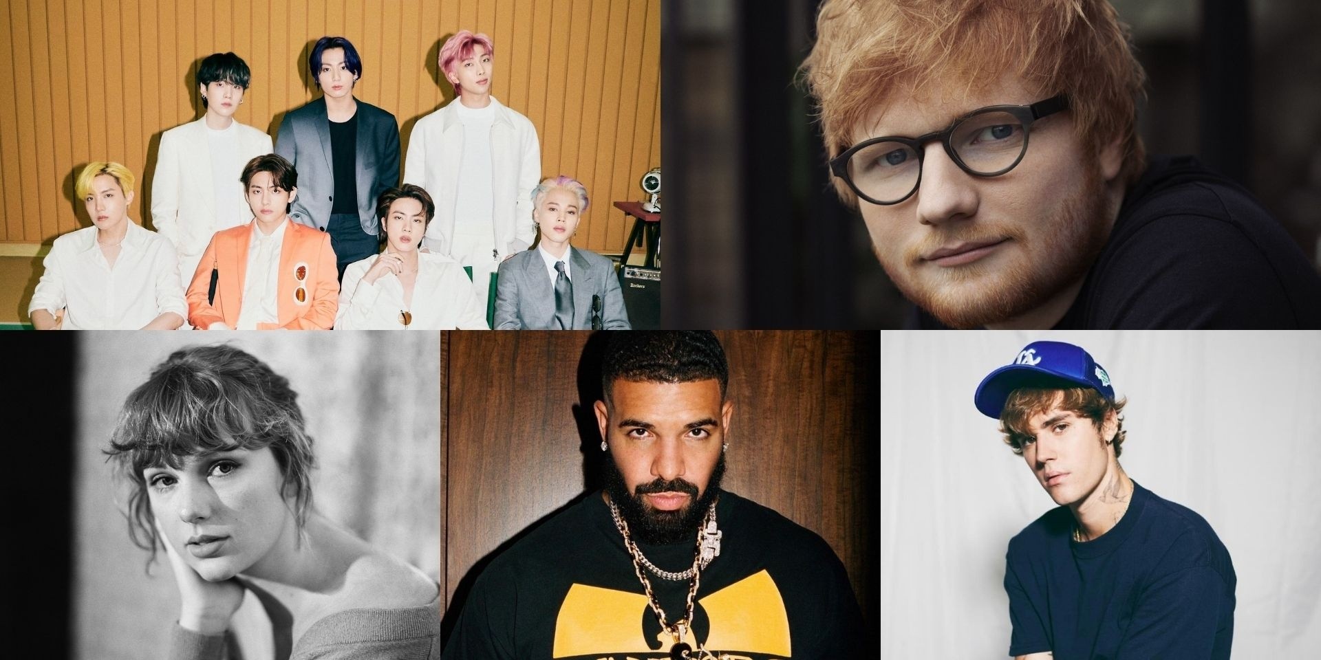 Here are the top 10 Spotify debuts of all time —  BTS, Ed Sheeran, Justin Bieber, Taylor Swift, Drake, and more