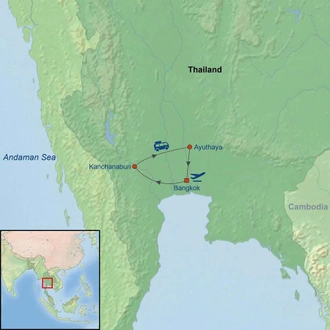tourhub | Indus Travels | Picturesque Solo Thailand Tour | Tour Map
