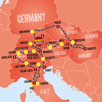 tourhub | Expat Explore Travel | Central & Eastern Europe Explorer | Tour Map