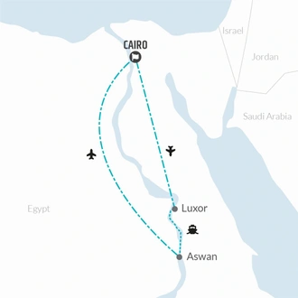 tourhub | Bamba Travel | Egypt Highlights 8D/7N | Tour Map