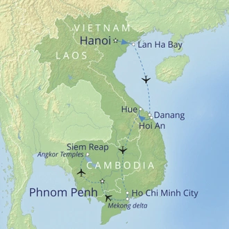 tourhub | Cox & Kings | Grand Tour of Indochina | Tour Map